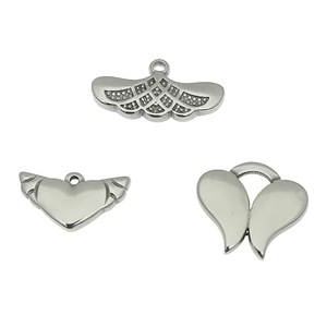 Pendentif en acier inoxydable en forme d'ailes d'ange pour la fabrication de bijoux DIY, accessoires et breloques - Product Image 5