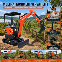 Mini Excavator Diesel Baru 2026, 2 Ton hingga 2,5 Ton, Excavator Crawler Pertanian 20 Ton dengan Mesin Kobota untuk Halaman Belakang