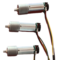 XH-20D130 Moteur à engrenages à aimant permanent 20mm DC 12V/24V à double canal avec encodeur servo, engrenage métallique, 12PPR, IP55, pour appareils électroménagers