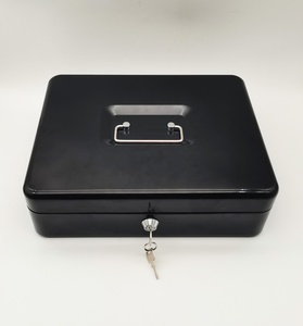 Soporte de metal portátil personalizado de 12 pulgadas con 9 divisores Mini caja de dinero de hierro Bandeja de dinero para llaves-Tienda segura Compatible con OEM - Product Image 2