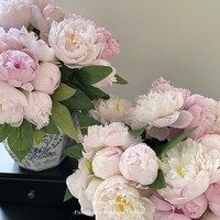 Bunga Peony Buatan dari Sutra Organza untuk Dekorasi Meja Ruang Tamu Kamar Tidur Gaya Modern Bunga Palsu Tahan Lama.
