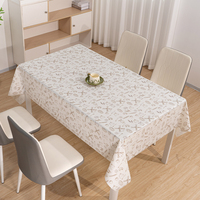 Nappe rectangulaire en PVC imprimé multicolore à motifs tropicaux, résistante à l'huile et nettoyable