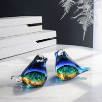 Oiseau décoratif en verre, jolis ornements d'animaux, pour la décoration, 1 pièce