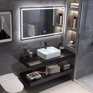 Mueble de Baño Moderno de Mármol y Pizarra <span class=keywords><strong>para</strong></span> Hotel, Tocador de Baño Europeo Antiguo Personalizado - Product Image 2