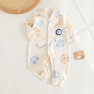 0-12 meses 0-12 M algodón orgánico doble bebé mameluco ropa de <span class=keywords><strong>bebe</strong></span> cómodo recién nacido cremallera con volantes Footie - Product Image 6
