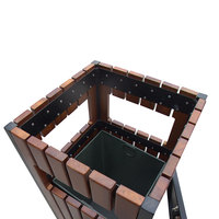 Mobilier d'extérieur unique en bois poubelle poubelle peut extérieur jardin rue recycler poubelle publique poubelle commerciale