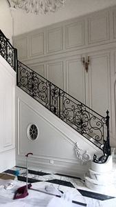 伝統的なデザインの鋳鉄製室内階段の手すり 鍛鉄製手すり - Product Image 3