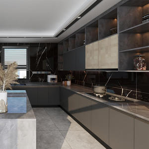 خدمة شاملة من BAINENG لتخصيص المنزل بالكامل، خزائن مطبخ حديثة من الفولاذ المقاوم للصدأ، أثاث منزلي، حلول لمشاريع الفلل - Product Image 1