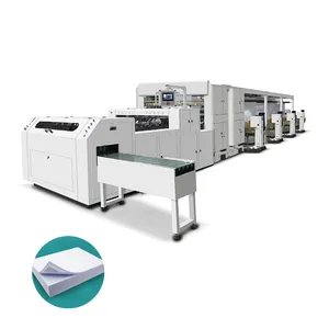 full automatic roll to sheet A3 A4 paper cutting machine and ream packing machine line