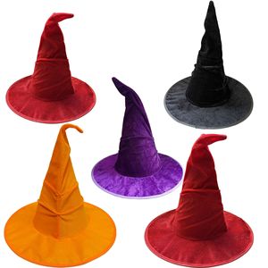 Sombrero <span class=keywords><strong>de</strong></span> <span class=keywords><strong>bruja</strong></span> <span class=keywords><strong>de</strong></span> terciopelo para Halloween, sombrero <span class=keywords><strong>de</strong></span> festival, sombrero <span class=keywords><strong>de</strong></span> mago <span class=keywords><strong>morado</strong></span>, sombrero <span class=keywords><strong>de</strong></span> <span class=keywords><strong>bruja</strong></span> rojo, accesorio para la cabeza, sombrero <span class=keywords><strong>de</strong></span> Halloween - Product Image 1