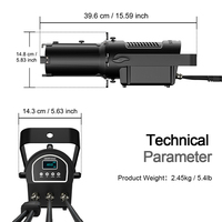 Projecteur optique LED SHEHDS 100W à zoom optique LEKO blanc chaud + blanc froid pour théâtre, discothèques, émissions télévisées