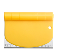 2-en-1 Racloir à pâte en plastique en acier inoxydable coupe-pâte extensible outils de cuisine accessoires pour la pâtisserie