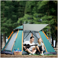 Tente de camping familiale de luxe, grande, imperméable, automatique, facile à installer, pour 4 personnes, pliable, pour le camping en plein air et la plage