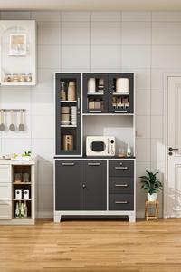 Armoire de rangement de cuisine en acier à prix d'usine, unités de cuisine domestiques, placard - Product Image 5