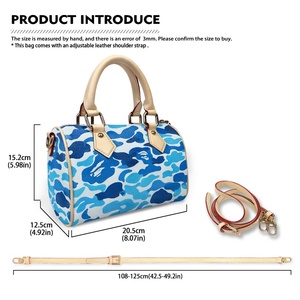Borsa a Tracolla BLUE CAMO MULTI CAMO con Cinghia, Elegante e Versatile, Aggiunge un Tocco di Maturità, Manico Chiaro, Borsa da Donna - Product Image 6