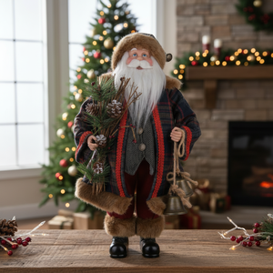 Figurine de Noël de table marron de qualité supérieure, Père Noël, figurines miniatures, idées cadeaux - Product Image 1