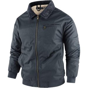 FOXA Mens Sherpa Lined Detroit <b>Jacket</b> Waxed Canvas Waterproof Winter Coat Regular Sleeve <b>Straight</b> Body - Product Image 2