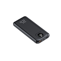 Batterie externe portable haut de gamme 10000 mAh avec câbles intégrés, chargeur rapide USB-C PD 22,5 W, affichage numérique fin, banque d'alimentation filaire