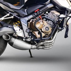 Système d'échappement complet de course pour <span class=keywords><strong>CBR650R</strong></span> CB650F CB650R <span class=keywords><strong>CBR650F</strong></span> 2018-2022, avec tube de liaison avant modifié SH6R14 haute performance - Product Image 1