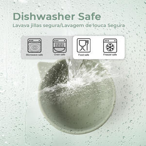 Bol en silicone de qualité alimentaire sans BPA pour <span class=keywords><strong>bébé</strong></span>, ensembles de vaisselle pour enfants avec assiettes pour l'alimentation en extérieur, conçu pour les enfants - Product Image 3