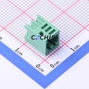 DB2EVC-2.5-2P-GN Plug-in Terminal Block Through hole,P=2.5mm Connector Board-to-Board / Socket - Closed 1x2P 2.5mm Green - Product Image 1
