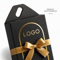 Boîte d'emballage en papier pour écouteurs avec impression couleur personnalisée, conteneur en carton avec languette pour affichage de vente au détail de casques intra-auriculaires filaires
