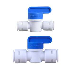 Accessoires pour purificateur d'eau : Vanne à boisseau sphérique à raccord rapide 1/4 pouce, interrupteur de circuit d'eau, composant de contrôle des eaux usées - Product Image 2
