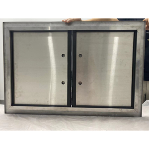Porte de cuisine pour barbecue extérieur Sus304/1.5mm, cadre résistant à la chaleur, Double porte antiadhésive pour barbecue - Product Image 2