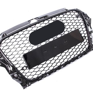 <b>Modified</b> Front Grille For 2014-2016 Audi A3 S3 Black And Silver ABS <b>Plastic</b> Bumper Air Intake Without Logo - Product Image 3