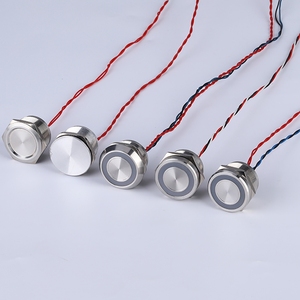 Nút nhấn kim loại không thấm nước mà không cần dẫn 25mm thép không gỉ Piezo chuyển đổi IP68 lõm đầu tạm thời áp điện chuyển đổi - Product Image 5