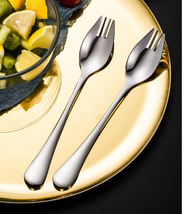 Fourchette-cuillère de luxe en acier inoxydable DFS1111, couverts multifonctions 2-en-1 pour spaghetti et pâtes - Product Image 4