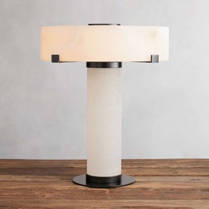 Vintage Snowflake Marble Table Lamp Led E27 Switch Control For Hotel Guesthouse Living Room Study Tea Room <b>Decor</b> - Product Image 1