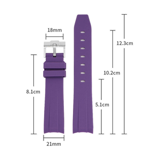 <span class=keywords><strong>Bracelet</strong></span> en caoutchouc étanche 20 mm pour plongée, <span class=keywords><strong>bracelet</strong></span> de montre en silicone à extrémités courbées pour <span class=keywords><strong>MoonSwatch</strong></span> – Offre Spéciale - Product Image 6