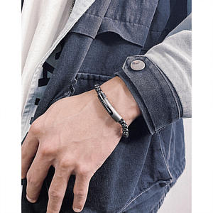 Pulseras de cadena gruesas de acero inoxidable chapadas en oro/Negro, joyería de Cable trenzado grueso, pulseras de cadena de Metal para hombres y mujeres - Product Image 5