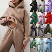 Survêtement en polyester en gros, sweat-shirts personnalisés, unisexe, en vrac, sweats à capuche pour femmes, pantalons de survêtement et ensemble sweat-shirt