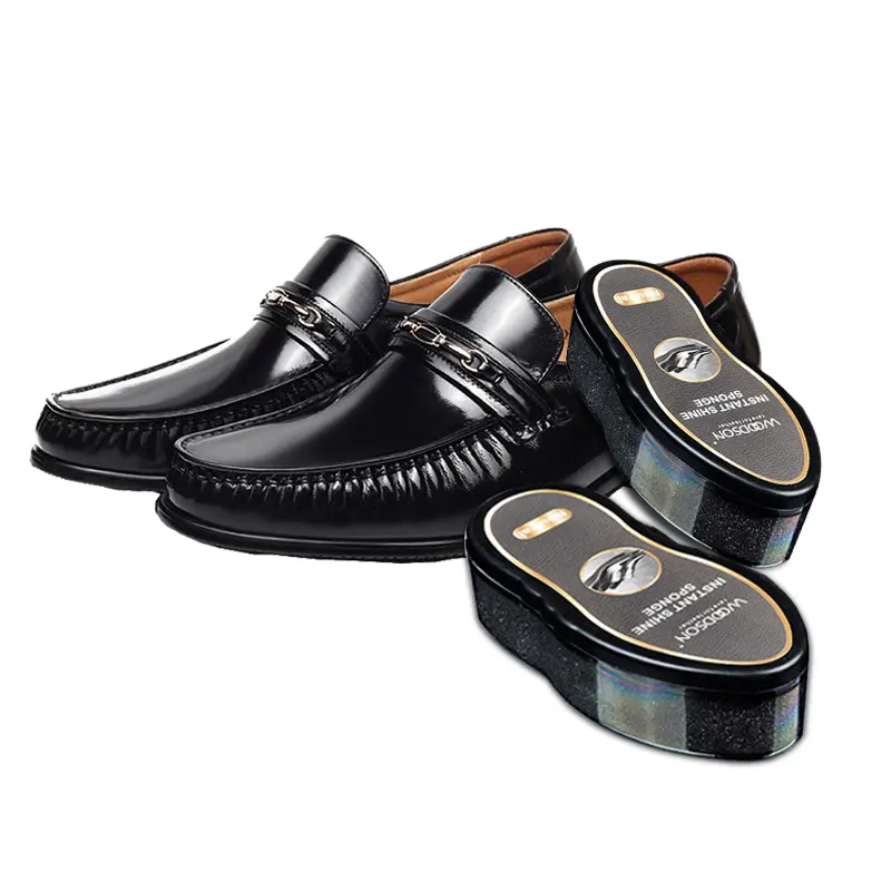 신발 관리 청소 키트 청소 스폰지 검은 색 신발 광택이있는 인스턴트 광택 스폰지