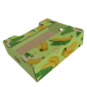 Caja Personalizada para Platos de Plátano con Recubrimiento UV, Laminación Brillante, Grabado en Relieve, Papel Reciclable, Cartón Kraft, Agricultura, Alimentos - Product Image 3