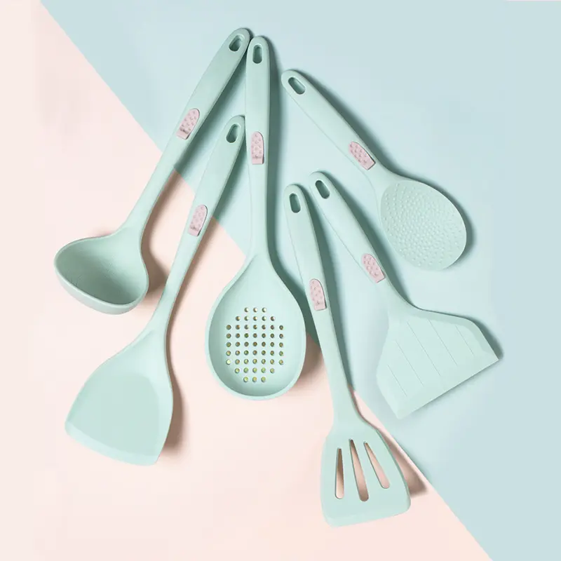 6pcs Set Kitchenware Non Stick Accessories Silicone Cooking Kitchen Utensil Set Tools Food-Grade Silicone Kitchen Utensils