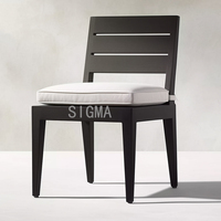 Nouveau design, vente en gros, cadre en aluminium et métal de haute qualité, ensemble de base, table à manger centrale, chaise rectangulaire en aluminium