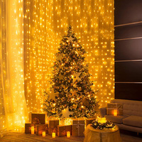 Guirlandes lumineuses LED en plastique pour rideaux, étanches, pour extérieur, mariage, fenêtre, jardin, fête, Noël, 110V/220V