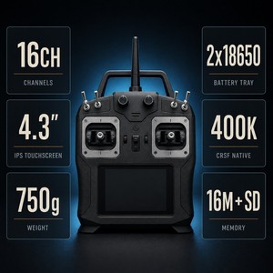 RadioMaster TX16S Transmisor RC de Código Abierto de 16 Canales con Pantalla Táctil de 4.3 Pulgadas, Gimbals con Sensor HALL, Multiprotocolo 4 en 1, TBS CRSF - Product Image 5