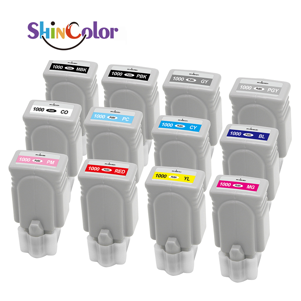 ShinColor PFI-1000 PFI 1000 Премиум цвет совместимый чернильный картридж для Canon Imageprograf PRO-1000
