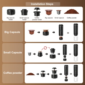 <span class=keywords><strong>Cafetera</strong></span> Portátil Multifuncional 3 en 1 de Acero Inoxidable ABS 304 para Viajes y Uso Diario - Product Image 6