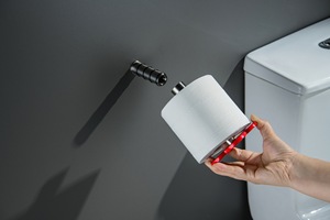 HONGDEC - Portarrollos <span class=keywords><strong>de</strong></span> Papel Higiénico con Diseño <span class=keywords><strong>de</strong></span> Flor Roja, Bonito y Único, para Montar en la Pared, para Baños Modernos - Product Image 6