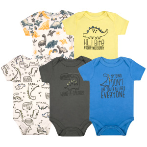 Ensemble de vêtements pour bébé, 5 pièces, adorable grenouillère en coton pour nourrisson, combinaison pour tout-petit, été, adorable animal, boutons-pression, 6 à 12 mois - Product Image 3