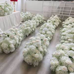 صف وردي صناعي من الورود محاكاة لنجوم متلألئة لتزيين ممرات الزفاف وديكور الزهور الاحترافي - Product Image 1