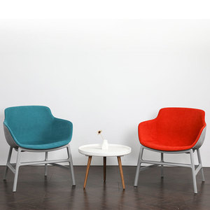 Fauteuil simple moderne et minimaliste, rembourré en mousse, style scandinave, pour salon - Product Image 3