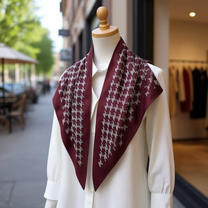 Sciarpa Triangolare Geometrica Ziyan 135x60cm, Accessorio Moda Multifunzionale per Donna, Adatta a Tutte le Stagioni - Product Image 2