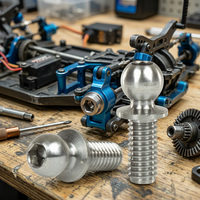Fixations à billes métriques en alliage de titane pour voitures et camions RC de course