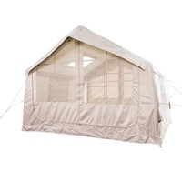7.5 ㎡   Tente de camping gonflable en tissu Oxford 420D, double porte, double fenêtre de toit, imperméable 5000 mm, pour le glamping